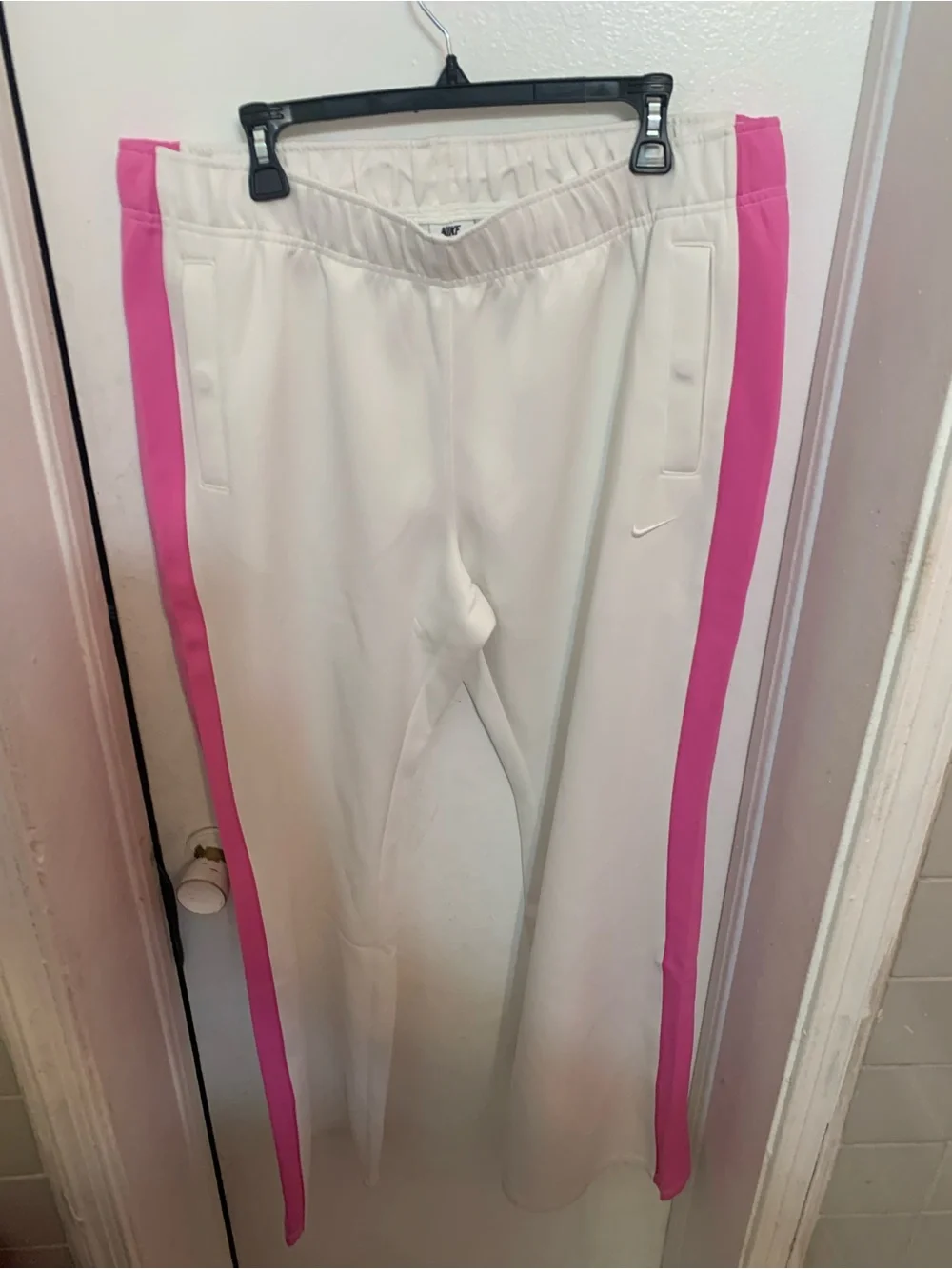 Nike White Elastic Waist Athletic Shorts